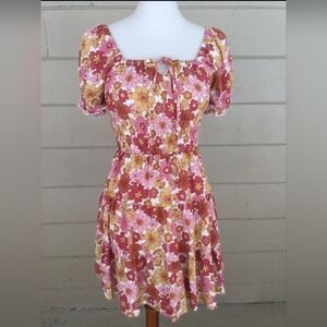 Nevena Rae Floral Summer Dress Tiered Fit & Flare Juniors Plus Size 1X